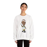 Slick Watts Sweatshirt  Cartoon ( White, Gold and Sport Gray)