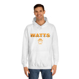 Unisex College Hoodie - Stylish 'WATTS' Design for Campus Life (White)