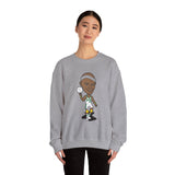 Slick Watts Sweatshirt  Cartoon ( White, Gold and Sport Gray)