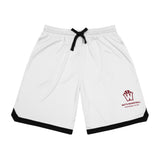 Isaiah's Gear Collection Basketball Rib Shorts (White)