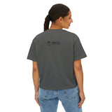 Stylish Women's Boxy Tee - 'WATTS WORK' Casual Graphic Top for Gamechangers (Gray)
