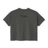 Stylish Women's Boxy Tee - 'WATTS WORK' Casual Graphic Top for Gamechangers (Gray)