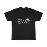 Peace, Love and Basketball Shirt in Black