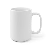 Peace, Love and Basketball White Ceramic Mug with Red Heart