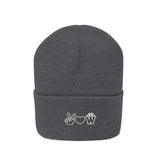 Peace, Love and Basketball Knit Beanie