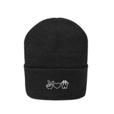 Peace, Love and Basketball Knit Beanie