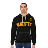 Watts Basketball Unisex Pullover Hoodie - Cozy Sportswear for Fans and Players (Black&Yellow)