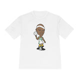 Slick Watts Cartoon Tshirt (White, Silver, Gold and Kelly Green)