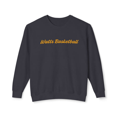 Watts Basketball Team Spirit Apparel Crewneck Sweatshirt (Black&Yellow)