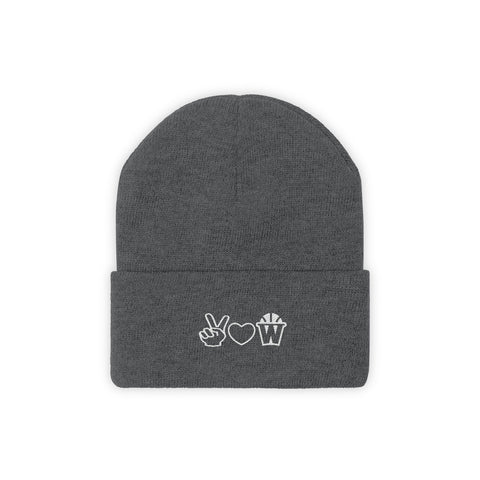 Peace, Love and Basketball Knit Beanie