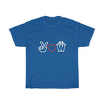 Peace, Love and Basketball Shirt in Blue
