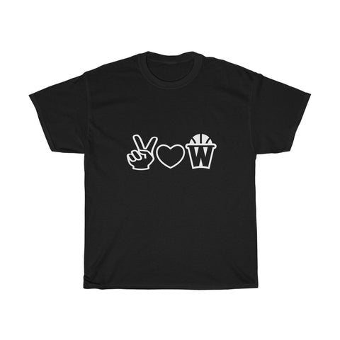 Peace, Love and Basketball Shirt in Black