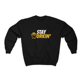 Stay Workin' Crewneck Sweatshirt in Black