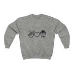 Peace, Love and Basketball Crewneck Sweatshirt in Gray